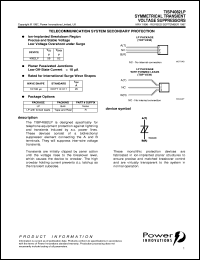 TISP4082LP datasheet: Single Symmetrical Overvoltage TISP for 2 Wire Protection TISP4082LP