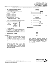 TISP4180LP datasheet: Single Symmetrical Overvoltage TISP for 2 Wire Protection TISP4180LP