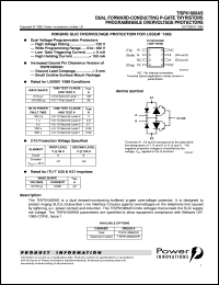 TISP61089ASDR datasheet:  Dual Programmable Overvoltage Protectors - SLIC IC TISP61089ASDR