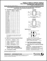 TISPPBL1D datasheet:  Dual Programmable Overvoltage Protectors - SLIC IC TISPPBL1D