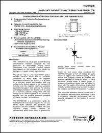 TISP83121DR datasheet:  Dual-Gate Unidirectional Transient Voltage Suppressors TISP83121DR