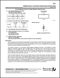 7EL2 datasheet: Single Bidirectional Primary Overvoltage Protector - Central Office, Station 7EL2