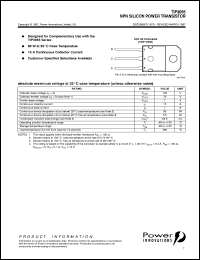 TIP3055 datasheet: General purpose NPN transistor TIP3055