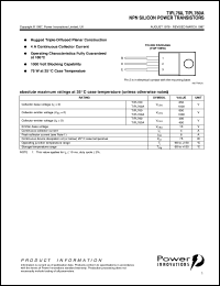 TIPL760 datasheet: NPN switching transistor TIPL760