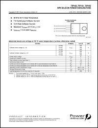 TIP151 datasheet: NPN switching transistor TIP151