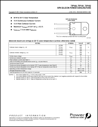 TIP160 datasheet: NPN switching transistor TIP160