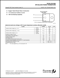 BUV48A datasheet: NPN switching transistor BUV48A