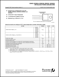 BDW53C datasheet: General purpose NPN Darlington transistor BDW53C