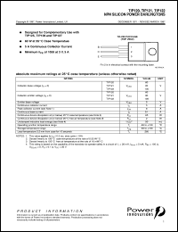 TIP121 datasheet: General purpose NPN Darlington transistor TIP121