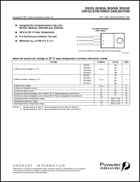 BDX53B datasheet: General purpose NPN Darlington transistor BDX53B