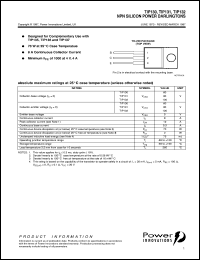 TIP131 datasheet: General purpose NPN Darlington transistor TIP131