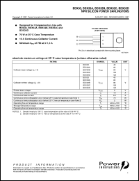 BDX33 datasheet: General purpose NPN Darlington transistor BDX33