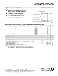 BDV65B datasheet: General purpose NPN Darlington transistor BDV65B