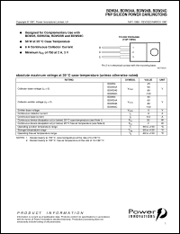 BDW24A datasheet: General purpose PNP Darlington transistor BDW24A