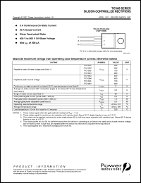 TIC106D datasheet: Silicon controlled rectifier TIC106D