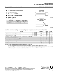 TICP106M datasheet: Silicon controlled rectifier TICP106M