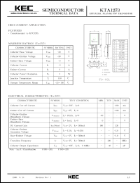 KTA1273 datasheet: PNP transistor for high current applications KTA1273