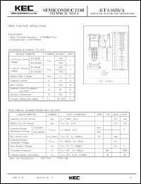 KTA1659A datasheet: PNP transistor for high voltage applications KTA1659A