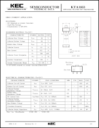 KTA1663 datasheet: PNP transistor for high current applications KTA1663