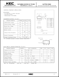 KTB1260 datasheet: PNP transistor for general purpose applications KTB1260