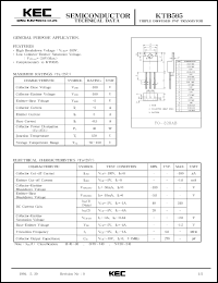 KTB595 datasheet: PNP transistor for general purpose applications KTB595