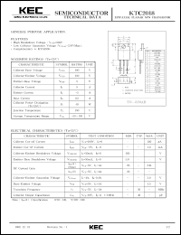 KTC2018 datasheet: NPN transistor for general purpose applications KTC2018