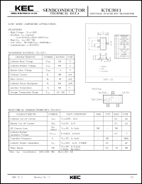 KTC3911 datasheet: NPN transistor for low noise amplifier applications KTC3911