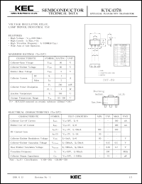 KTC4378 datasheet: NPN transistor for voltage regulators, relay, lamp driver and industrial use applications KTC4378