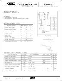 KTD1510 datasheet: High power NPN darlington transistor KTD1510