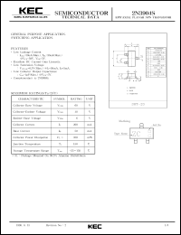 2N3904S datasheet: NPN transistor for general purpose and switching applications 2N3904S