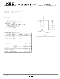 2N3906C datasheet: PNP transistor for general purpose and switching applications 2N3906C