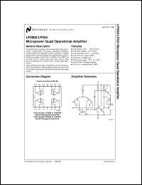 LP324M datasheet: Micropower Quad Operational Amplifier LP324M