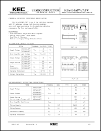 KIA494AFV datasheet: General purpose switching regulator KIA494AFV