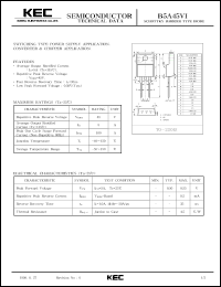 B5A45VI datasheet: Schottky barrier diode stack for switching type power supply applications, converter and chopper applications B5A45VI