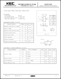 KDS193 datasheet: Silicon diode for ultra high speed switching applications KDS193