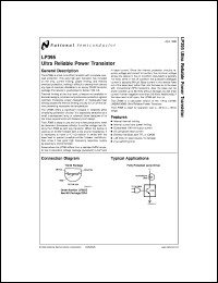 LP395Z datasheet: Ultra Reliable Power Transistor LP395Z
