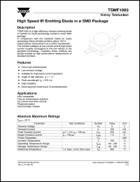 TSMF1000 datasheet: High speed IR emitter diode TSMF1000