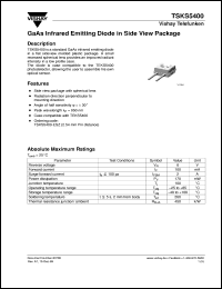 TSKS5400 datasheet: GaAs 950 nm standard IR emitter TSKS5400