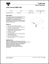 TLMT3100 datasheet: High-eff. red (635 nm) SMD LED TLMT3100