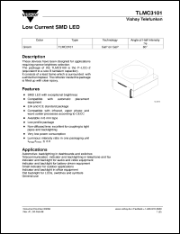 TLMC3101 datasheet: Green (565 nm) SMD LED TLMC3101