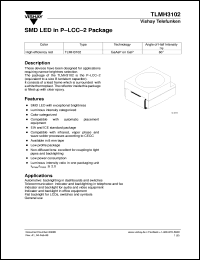 TLMH3102 datasheet: High-eff. red (635 nm) SMD LED TLMH3102