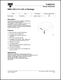 TLMO3101 datasheet: Orange (605 nm) SMD LED TLMO3101