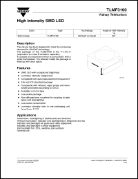 TLMF3100 datasheet: Orange (605 nm) SMD LED TLMF3100