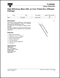 TLHB4201 datasheet: Standard Blue(428nm) LED TLHB4201