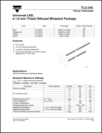 TLUG2400 datasheet: Standard Green(565nm) LED TLUG2400
