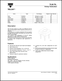 TLWTG7600 datasheet: TELUX Truegreen(520nm) LED TLWTG7600