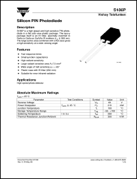 S186P datasheet: Photo PIN diode S186P