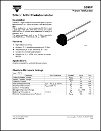 S350P datasheet: Photo transistor S350P