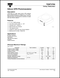 TEMT3700 datasheet: Photo transistor TEMT3700