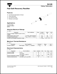 S413D datasheet: Fast recovery rectifier for general purpose applications for power conversion S413D